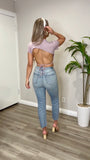 Backless Tie Crop - LILAC