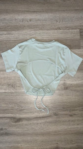 BACKLESS BASIC CROP - GREEN