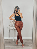 Let's Get It Leather High Rise Pants - NEW