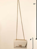 Faux Alligator Leather Chain Bag