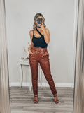Let's Get It Leather High Rise Pants - NEW